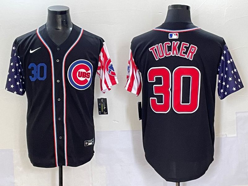 Men 2025 Chicago Cubs #30 Tucker Black National Flags Nike MLB Jersey style 4->chicago cubs->MLB Jersey